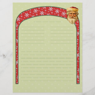 Vintage jul Recipe Letterhead