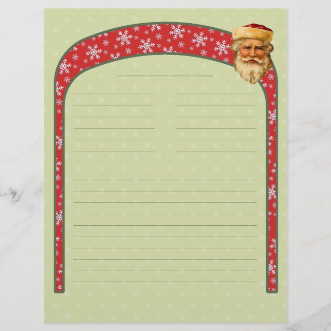 Vintage jul Recipe Letterhead (Framsida)