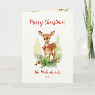 Vintage jul Reindeer Helgdag Kort