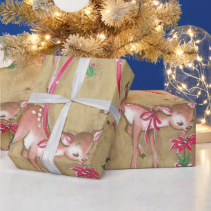 Vintage, jul, renar, Rustic Presentpapper