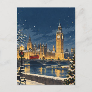 Vintage jul-resor vykort London England