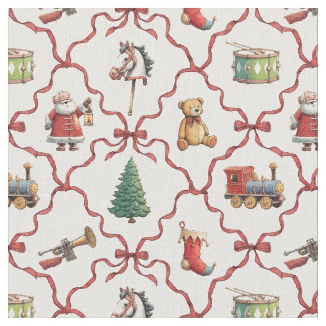 Vintage jul retro leksaker Tomte jul Tyg (Närbild)