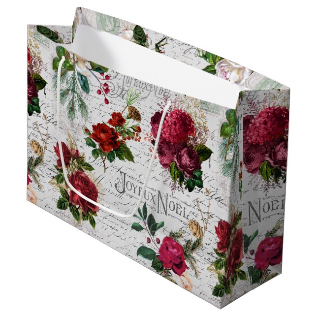 Vintage jul Ro Joyeux Noel Ephemera (Framsidan Vinklad)