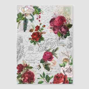 Vintage jul Ro Joyeux Noel Ephemera