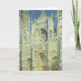 Vintage jul, Rouen Cathedral av Claude Monet Helgkort