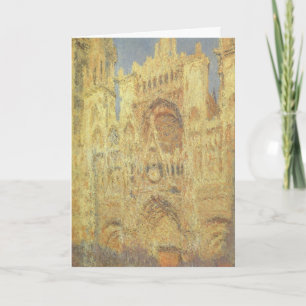 Vintage jul, Rouen Cathedral av Claude Monet Helgkort