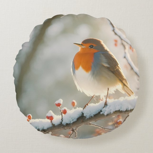 Vintage jul rund kudde (Framsidan)