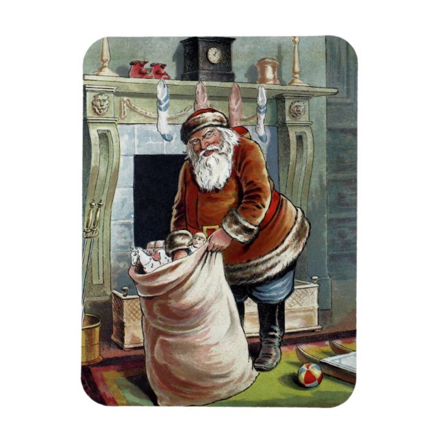Vintage jul, Saint Nicholas av Fireplace Magnet (Vertikal)