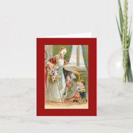 Vintage jul Saint Nicholas Helgkort