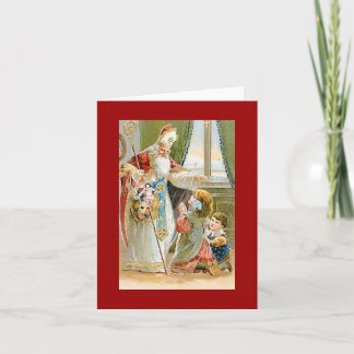 Vintage jul Saint Nicholas Helgkort