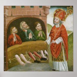 Vintage jul Saint Nicholas Poster