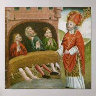 Vintage jul Saint Nicholas Poster