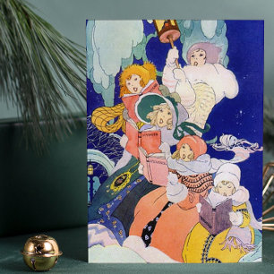 Vintage jul sång helgkort