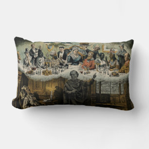Vintage jul Sång Queen Victoria Lumbarkudde