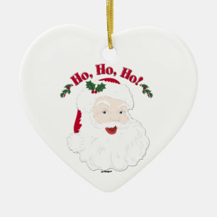Vintage jul Santa Ho, Ho, Ho! Julgransprydnad Keramik