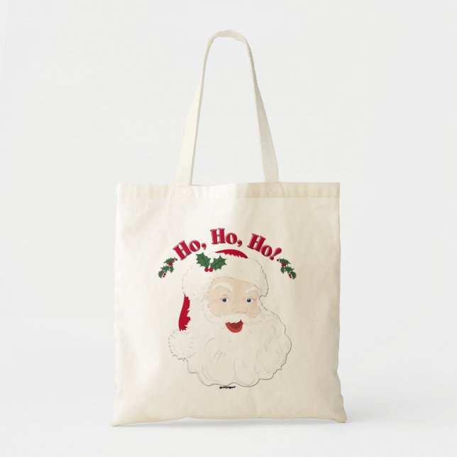 Vintage jul Santa Ho, Ho, Ho! Tygkasse (Framsidan)
