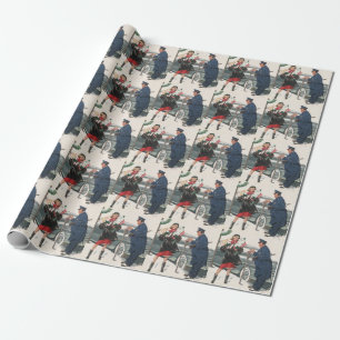 Vintage jul, Shopping Presenter Policeman Presentpapper