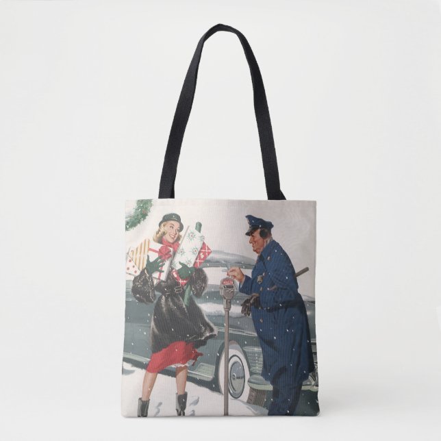 Vintage jul, Shopping Presenter Policeman Tygkasse (Framsida)