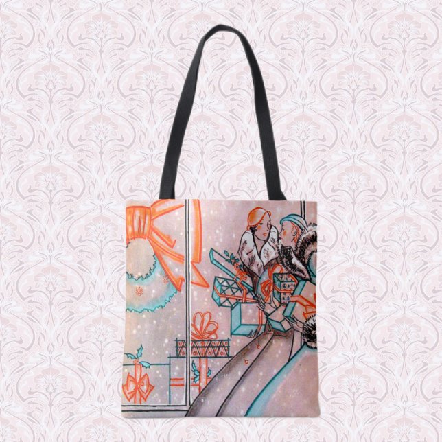 Vintage jul Shopping Tygkasse (Skapare uppladdad)
