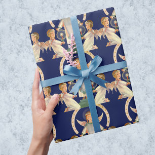 Vintage jul, Skandinavian Santa Lucia Änglar Presentpapper