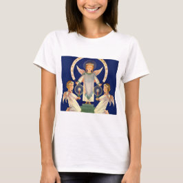 Vintage jul, Skandinavian Santa Lucia Änglar Tee Shirt
