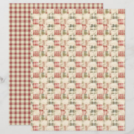 Vintage jul skrapbok papper