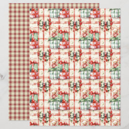 Vintage jul skrapbok papper