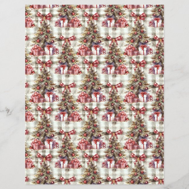 Vintage jul skrapbok papper (Framsida)