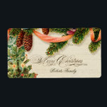 Vintage jul Snö Skating Anpassningsbar Gift Märkre Fraktsedel<br><div class="desc">Den här eleganten är juldekalen paket eller presentdekalen i märkre en mycket sofistikerad kombination av originalkonsten i vatten färg av Audrey Jeanne Roberts och kollage i contemporary som skapats med användning av antika konst i vintage inslag. På kortets framsida finns ett fantastiskt handcalligraphy font ord art "God jul" (även tillgängligt...</div>