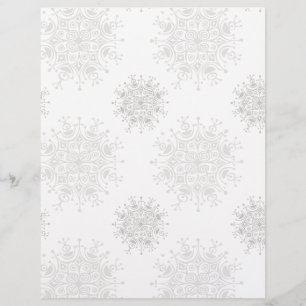 Vintage jul, Snöflingor Snöstorm Mönster Reklamblad
