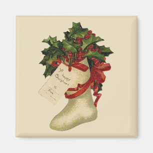 Vintage jul Stocken Magnet