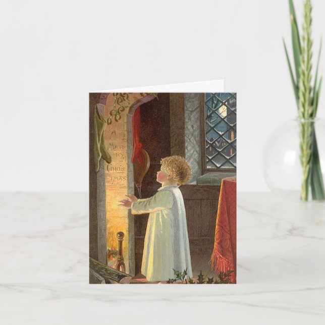 Vintage Jul Tack Kort (Framsida)