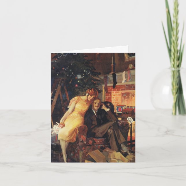 Vintage Jul Tack Kort (Framsida)