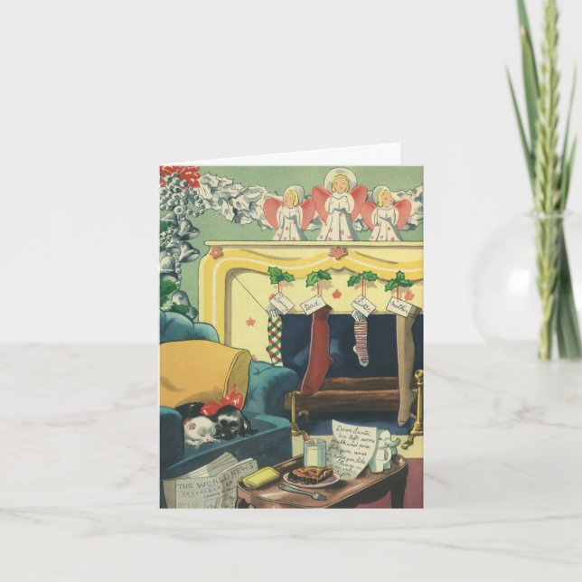 Vintage jul tack kort (Framsida)