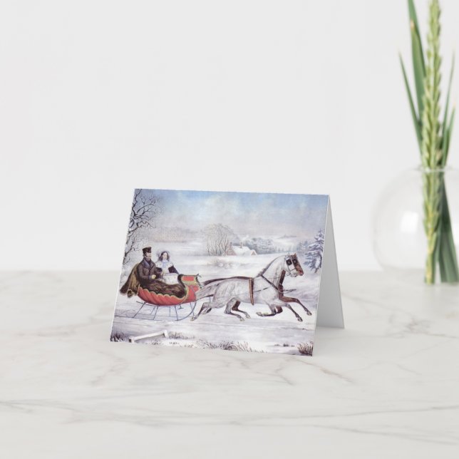 Vintage Jul Tack Kort (Framsida)