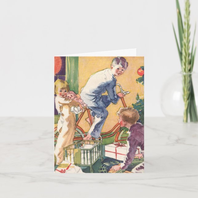 Vintage Jul Tack Kort (Framsida)