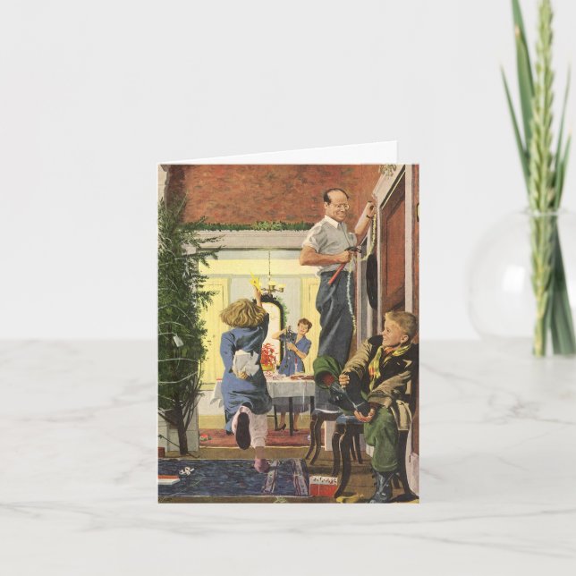 Vintage Jul Tack Kort (Framsida)