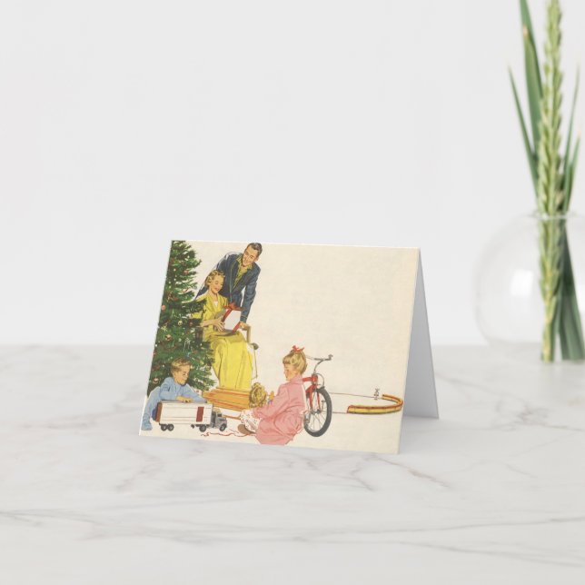 Vintage Jul Tack Kort (Framsida)