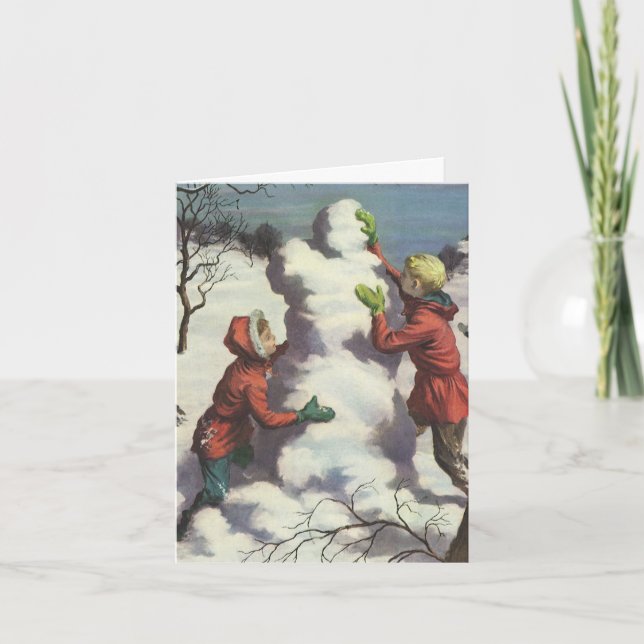 Vintage Jul Tack Kort (Framsida)