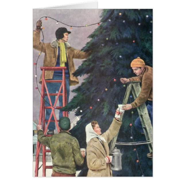 Vintage Jul Tack OBS Kort (Framsidan)