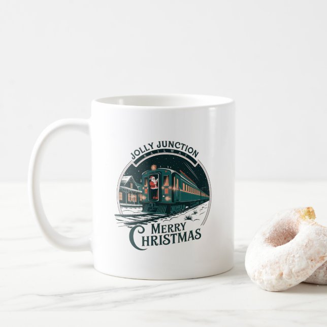 Vintage jul Tåg Kaffemugg (Med munk)