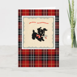 Vintage jul Terrier Hund Helgkort