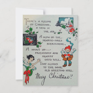 Vintage jul till alla julkort