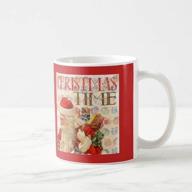 Vintage jul Time Jultomten Kaffemugg (Höger)