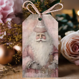 Vintage jul tomte firande presentetikett
