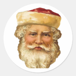 VINTAGE Jul Tomte Klassisk Rund Klistermärke