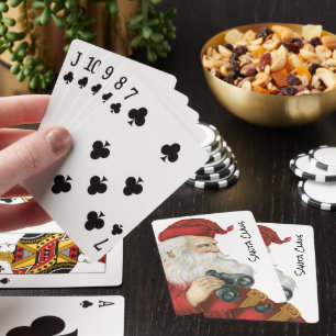 Vintage jul, Tomte med kikare Casinokort