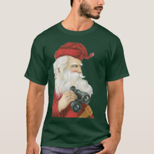 Vintage jul, Tomte med kikare T-shirt
