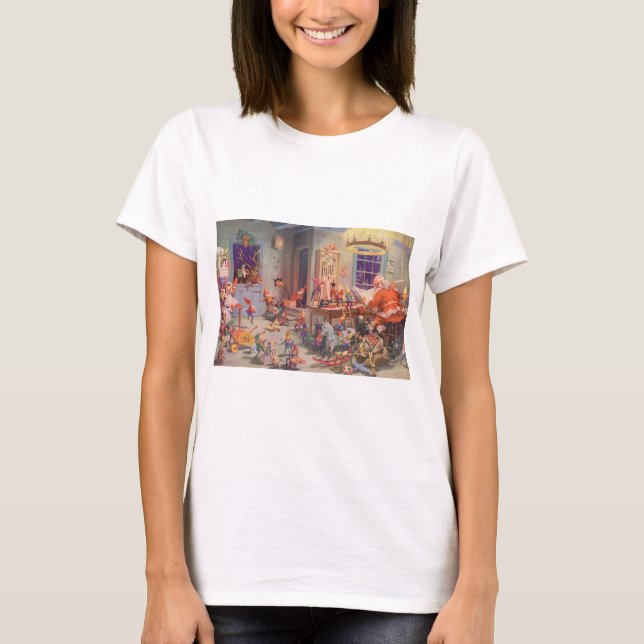 Vintage jul, Tomte med tomtejulverkstad Tee (Framsida)