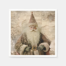 Vintage Jul Tomte Pappersservett